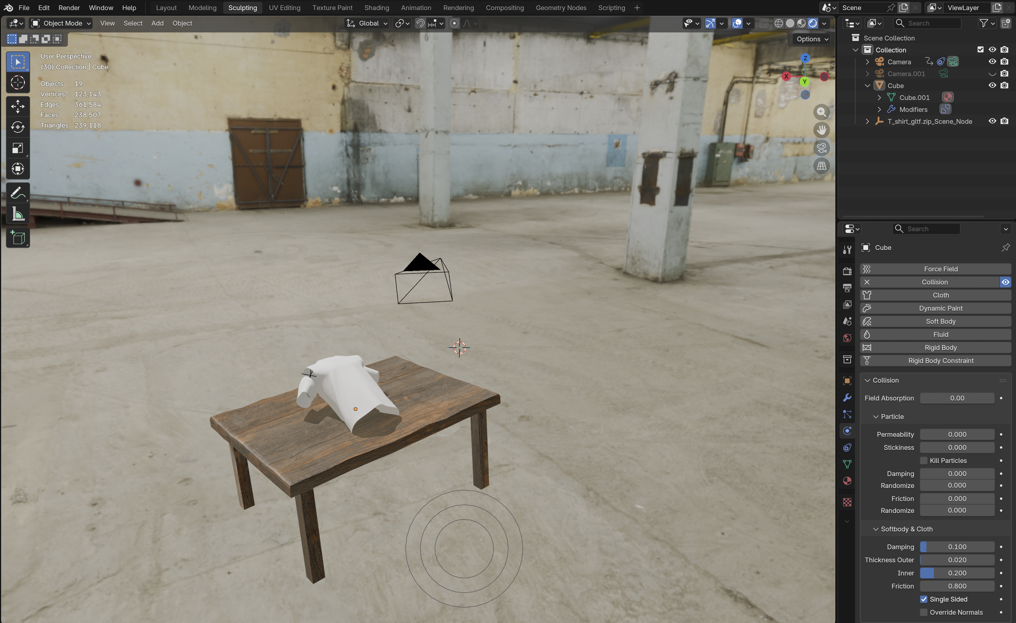 Blender scene setup overview